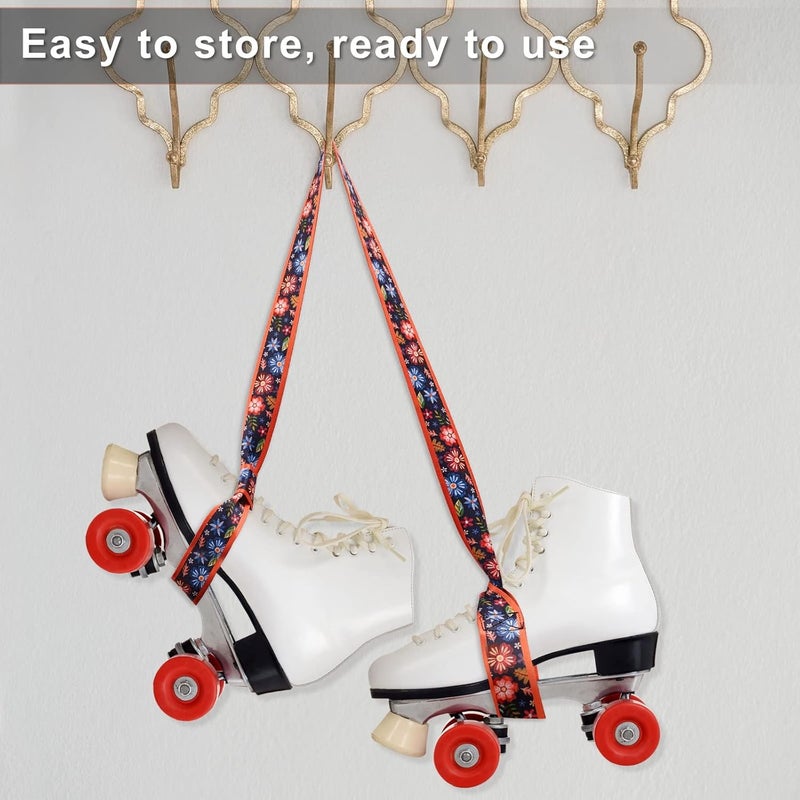 Skylety 2 Pcs Roller Skate Leash Adjustable Stretching Skate Boot Shoulder Strap Carrier for Child Women Men Skating - Image 5